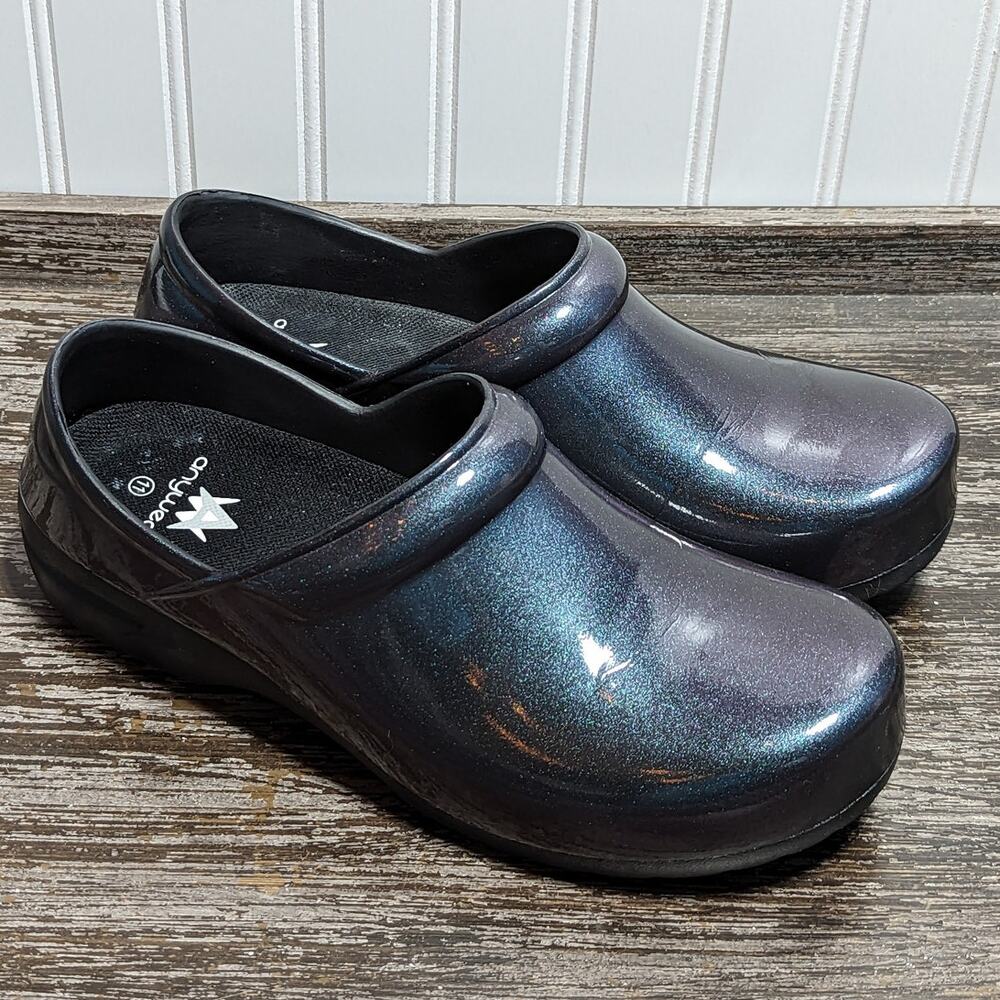 Anywear Women's Multicolor Nursing Slip Resistant Comfort Clogs Size 11